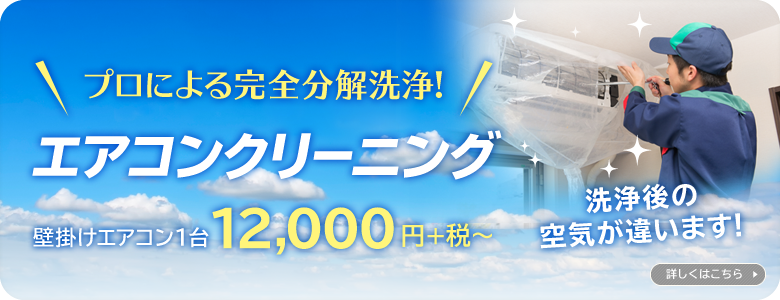 プロによる完全分解洗浄！エアコンクリーニング