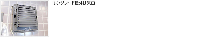 レンジフードオプション:レンジフード屋外排気口